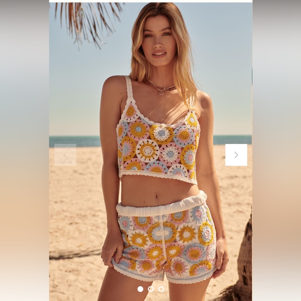 Anthropologie Sunday in Brooklyn Crochet Shorts